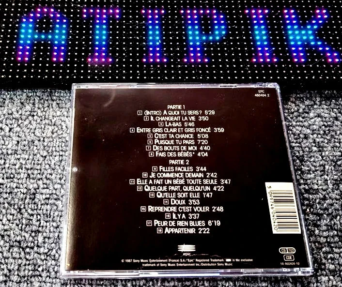 🎤 Jean Jacques Goldman - Entre cinza claro e cinza escuro - CD Original 1987Culte 📀 – photo 2
